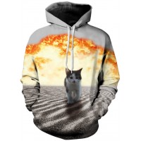 ACTION EXPLOSION KITTY CAT - 3D STREET WEAR HOODIE