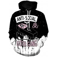 ANTI SOCIAL GOTH GANG 3D HOODIE