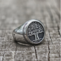 BANYAN TREE OF LIFE STAINLESS STEEL RING