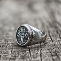 BANYAN TREE OF LIFE STAINLESS STEEL RING