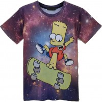 BART SIMPSONS OUTER SPACE 3D TSHIRT