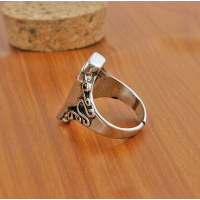 COFFIN BURIAL STAINLESS STEEL RING