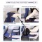 FOOT HAMMOCK ADJUSTABLE FOR PLANES TRAINS BUSES WITH INFLATABLE PILLOWS AND SEAT COVER