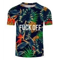 FUCK OFF FLORAL BACKGROUND - 3D TSHIRT