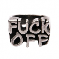FUCK OFF STAINLESS STEEL RING