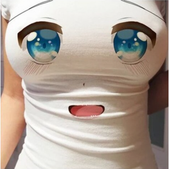 Funny Expression Anime Manga Female Top T-Shirt
