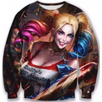HARLEY QUINN SUICIDE SQUAD ANIME - LONG SLEEVE 3D STREET WEAR SWEATER