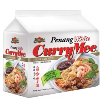 IBUMIE PENANG WHITE CURRY MEE INSTANT NOODLE / FRAGRANT & SPICY, RICH & CREAMY BROTH (4 packets x 105g)
