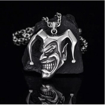JOKER MAD ANGER STAINLESS STEEL NECKLACE