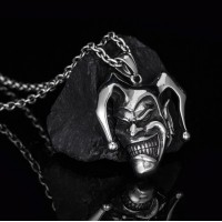 JOKER MAD ANGER STAINLESS STEEL NECKLACE