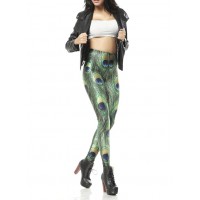 PEACOCK FEATHERS SWAG - 3D LEGGINGS