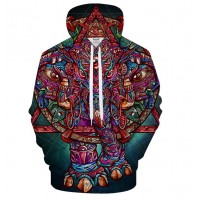 PSYCHEDELIC ELEPHANT 3D HOODIE
