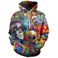 PSYCHEDELIC LSD TRIPPING STAGE 3D HOODIE
