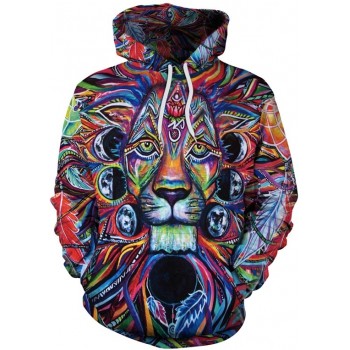 PSYCHEDELIC TRIBE LION 3D HOODIE