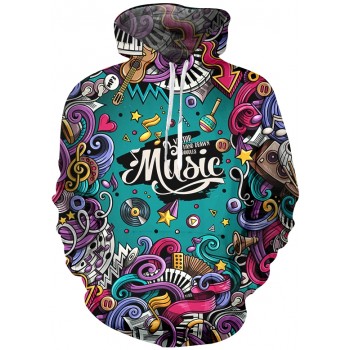 PSYCHEDELIC TRIPPY MUSIC LOVE 3D HOODIE