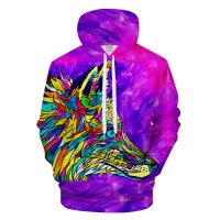 PSYCHEDELIC WOLF 3D HOODIE