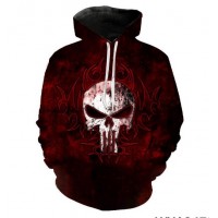 PUNISHER FIERCE RED FLARE 3D HOODIE
