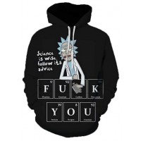 RICK AND MORTY A CHEMISTRY LOVE STORY 3D HOODIE