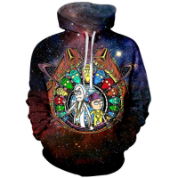 RICK AND MORTY ALIEN HEADS 3D HOODIE