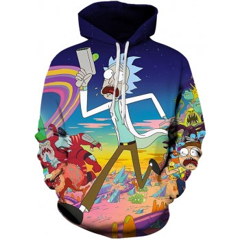 RICK AND MORTY ESCAPE 3D HOODIE