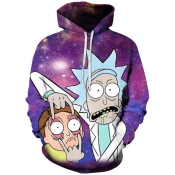 RICK AND MORTY EYELIDS 3D HOODIE