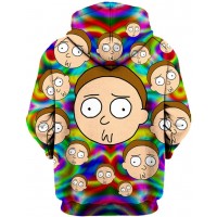 RICK AND MORTY FACE MASH UP 3D HOODIE