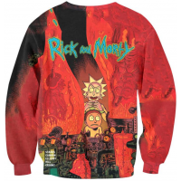RICK AND MORTY HELL ON EARTH 3D SWEATER