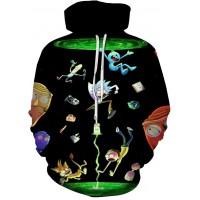 RICK AND MORTY PORTAL THROUGH 3D HOODIE