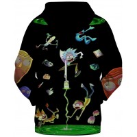 RICK AND MORTY PORTAL THROUGH 3D HOODIE