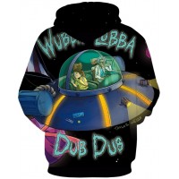 RICK AND MORTY SPACE CRAFT 3D HOODIE