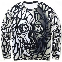 SKULL FACE CAMOU 3D SWEATER