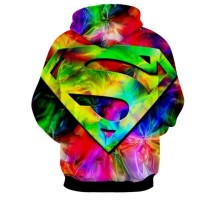 SUPERMAN RAINBOW LOGO - 3D HOODIE