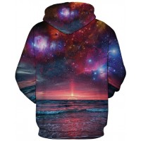 UNIVERSE AND THE BEACH - 3D STREET WEAR HOODIE