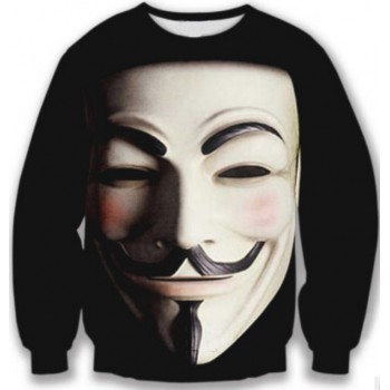 WE ARE ANONYMOUS - LONG SLEEVE 3D STREET WEAR SWEATER