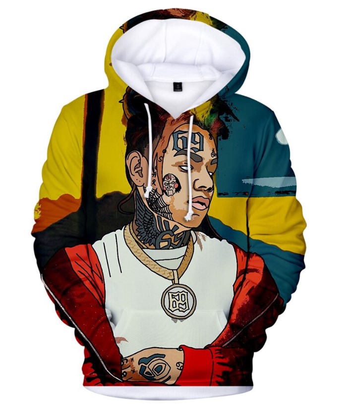 6IX9INE TEKASHI69 RAPPER PULLOVER HOODIE - by www.wesellanything.co