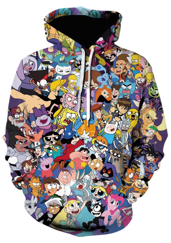 CLASSIC CARTOON CHARACTERS 3D HOODIE - by 