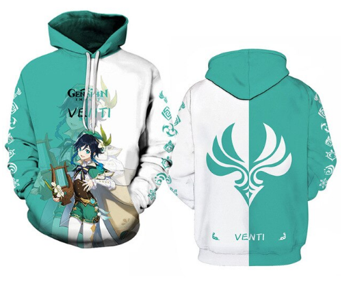 GENSHIN IMPACT CHARACTERS 3D HOODIE - by www.wesellanything.co
