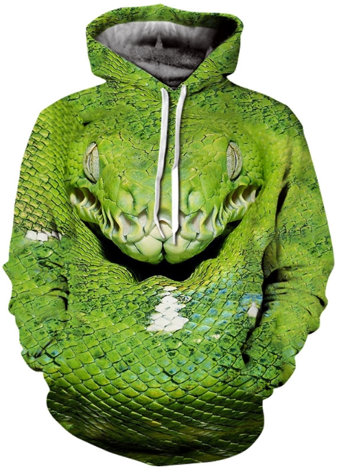 Green Pit Viper 3d Street Wear Hoodie By Www Wesellanything Co