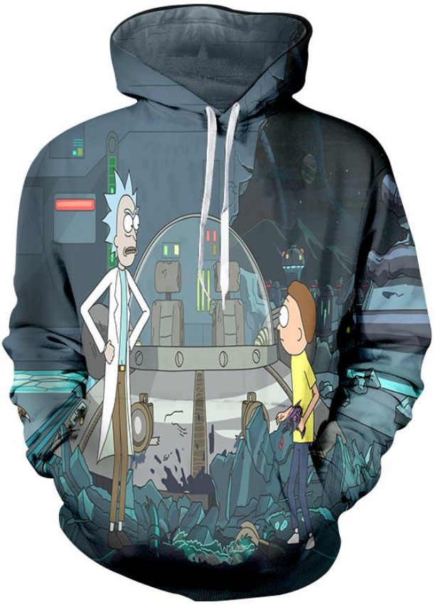 RICK AND MORTY SPACESHIP 3D HOODIE - by 