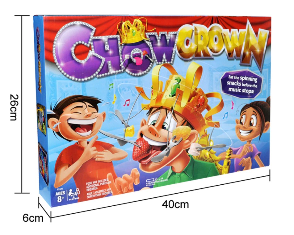 chow crown game kids electronic spinning crown snacks food kids & family game